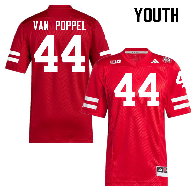 Youth #44 Riley Van Poppel Nebraska Cornhuskers College Football Jerseys Stitched Sale-Scarlet